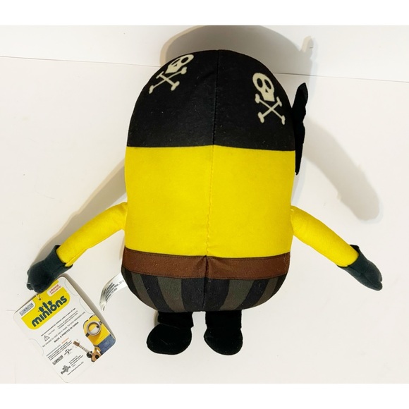 2 Minions Movie Despicable Me Plush Characters One Eye Pirate & Evil Minion NEW - Picture 5 of 6